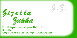 gizella zupka business card